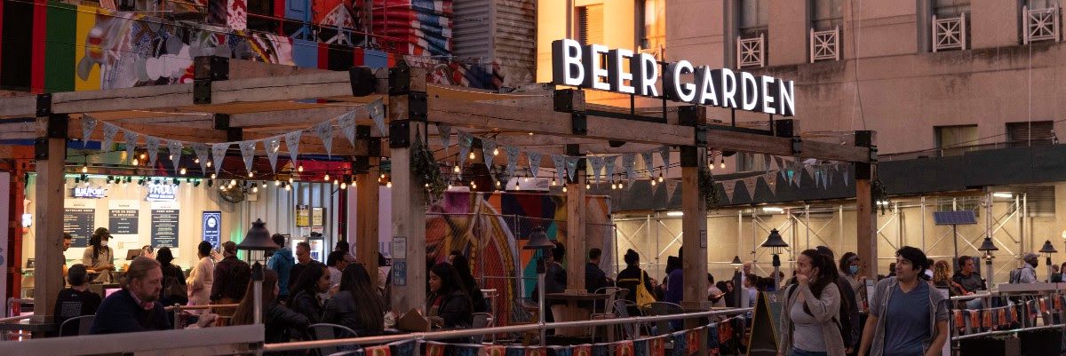 WTC Oculus Plaza Launches Annual Beer Garden